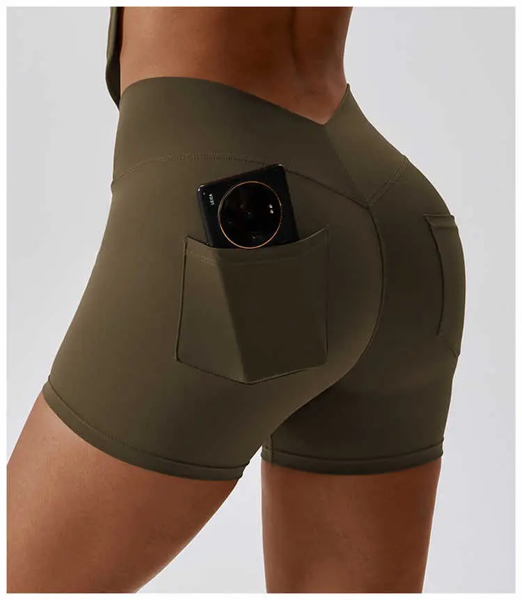 Custom Capri Scrunch Active Yoga Shorts