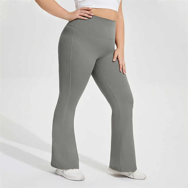 Wholesale High Waist Soft Plus Size Flare Pants