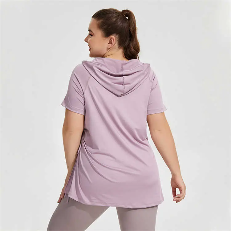 OEM Loose Sport Top With Hat For Plus Size