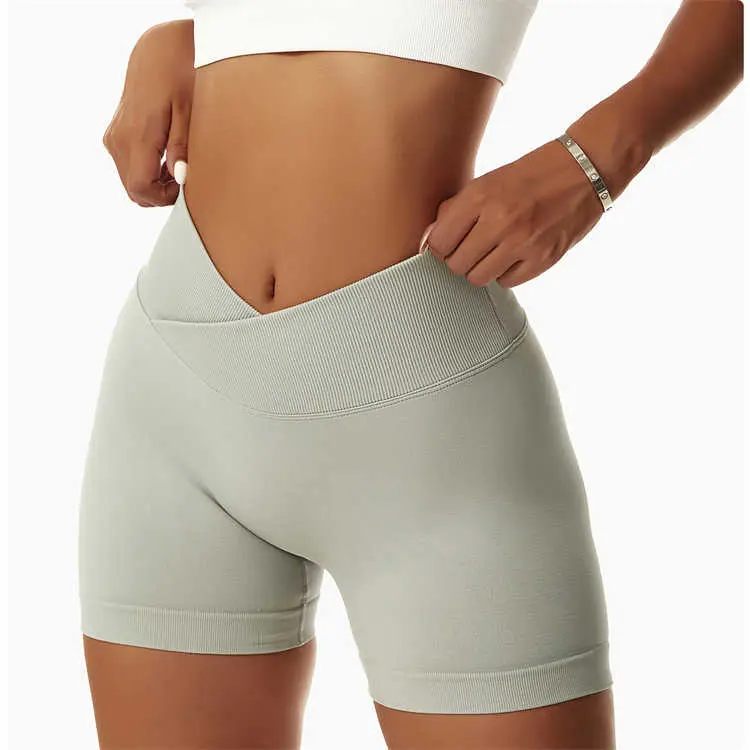 OEM V Front Croppes Yoga Sports Shorts Factory