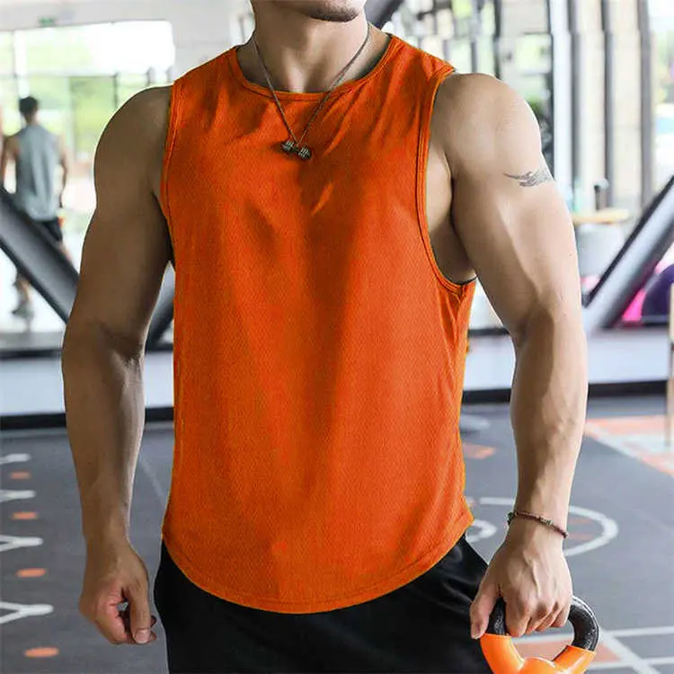 Custom Mens Sport Wear Gym Slim Fit Training Breathable Tank Tops