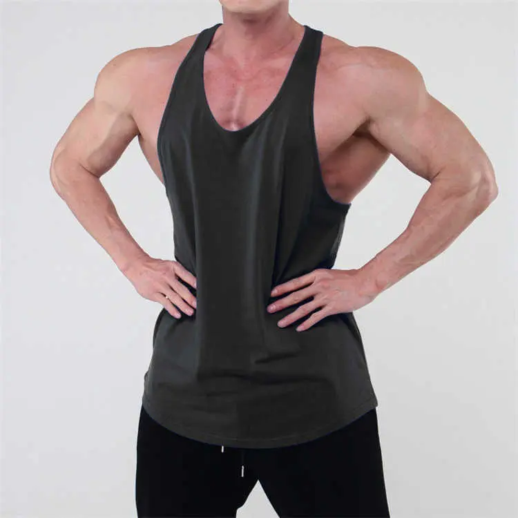 Men Workout Vest Bodybuilding Sport Running Tank Top